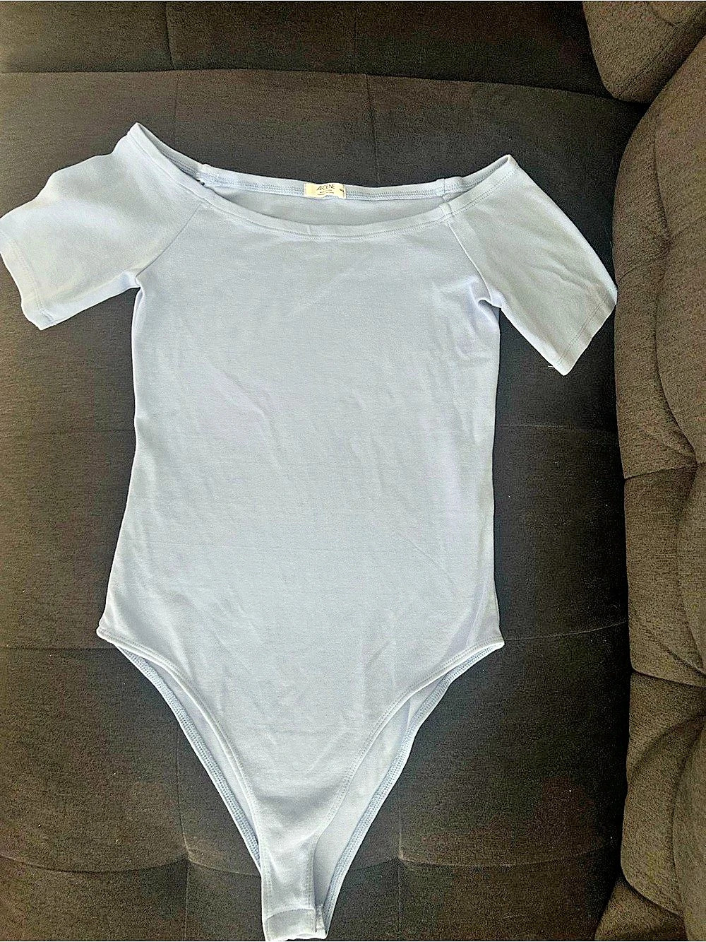 Ardene Blue Short Sleeve Bodysuit Medium